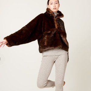 Sandy Liang, Kidney Pullover- Teddy, Faux Fur, XS
